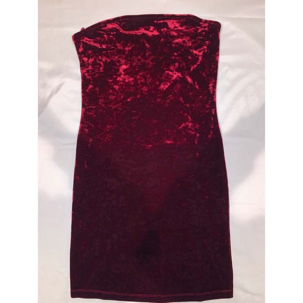 NWT: Strapless Velvet Mini Dress